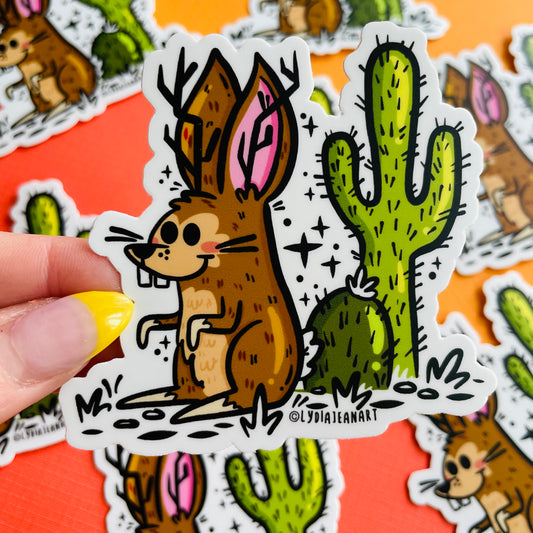 Jackalope Vinyl Sticker