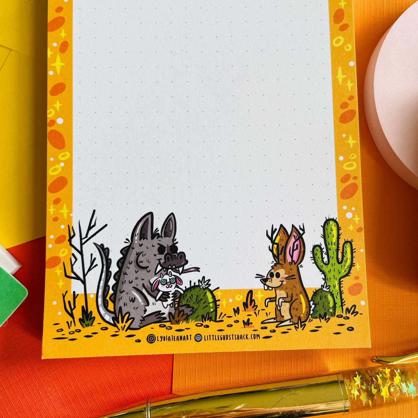 Cryptid Notepad "Chupacabra & Jackalope"