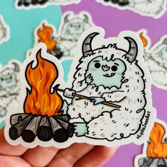 Yeti Camping Vinyl Sticker