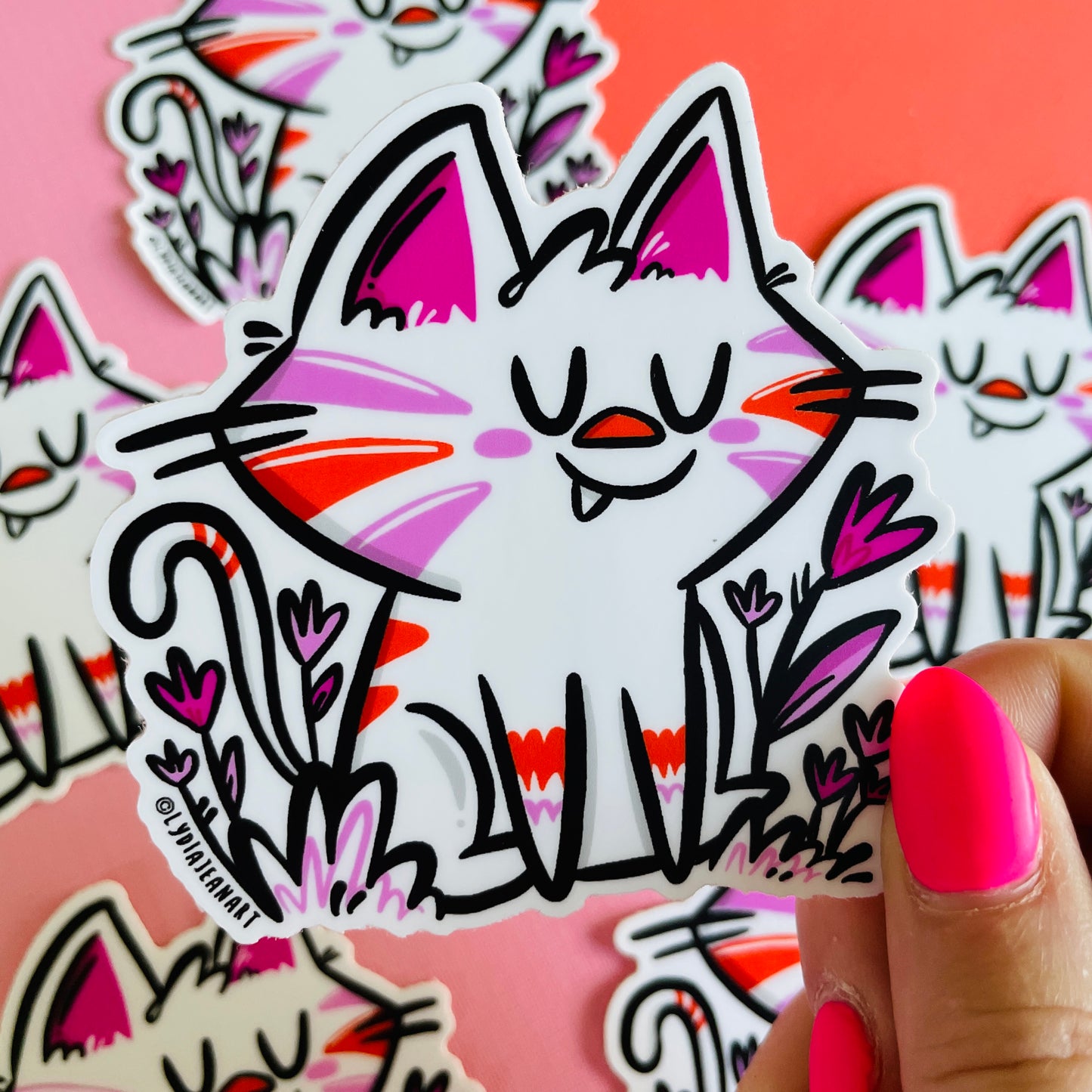 Purfectly Chill Kitty Vinyl Sticker