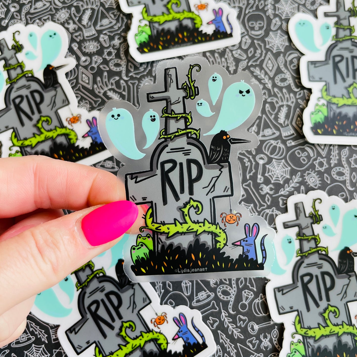 Graveyard Friends Transparent Vinyl Sticker