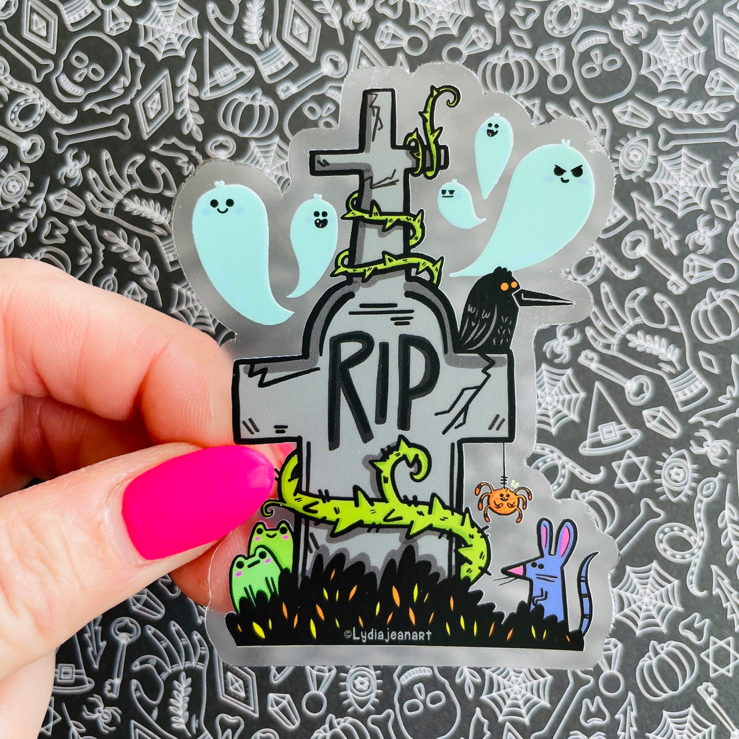 Graveyard Friends Transparent Vinyl Sticker