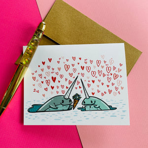 Narwhal Love Greeting Card