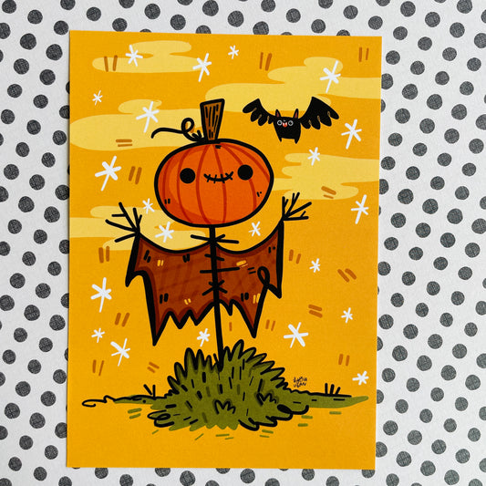 "Spooky Scarecrow" Art Print