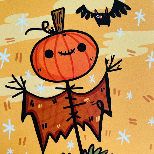 "Spooky Scarecrow" Art Print