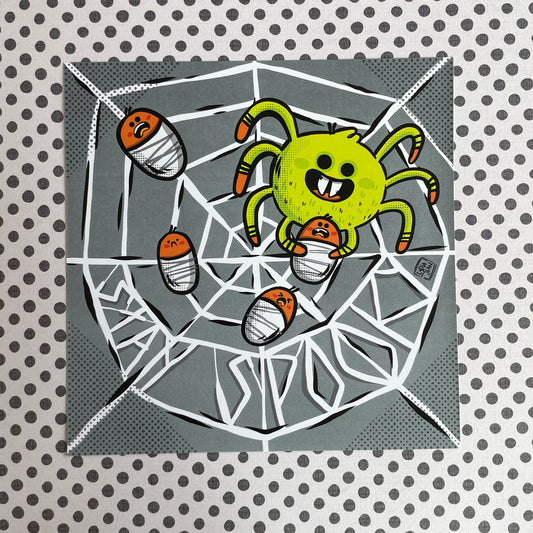 "Stay Spooky Spiderweb" Art Print