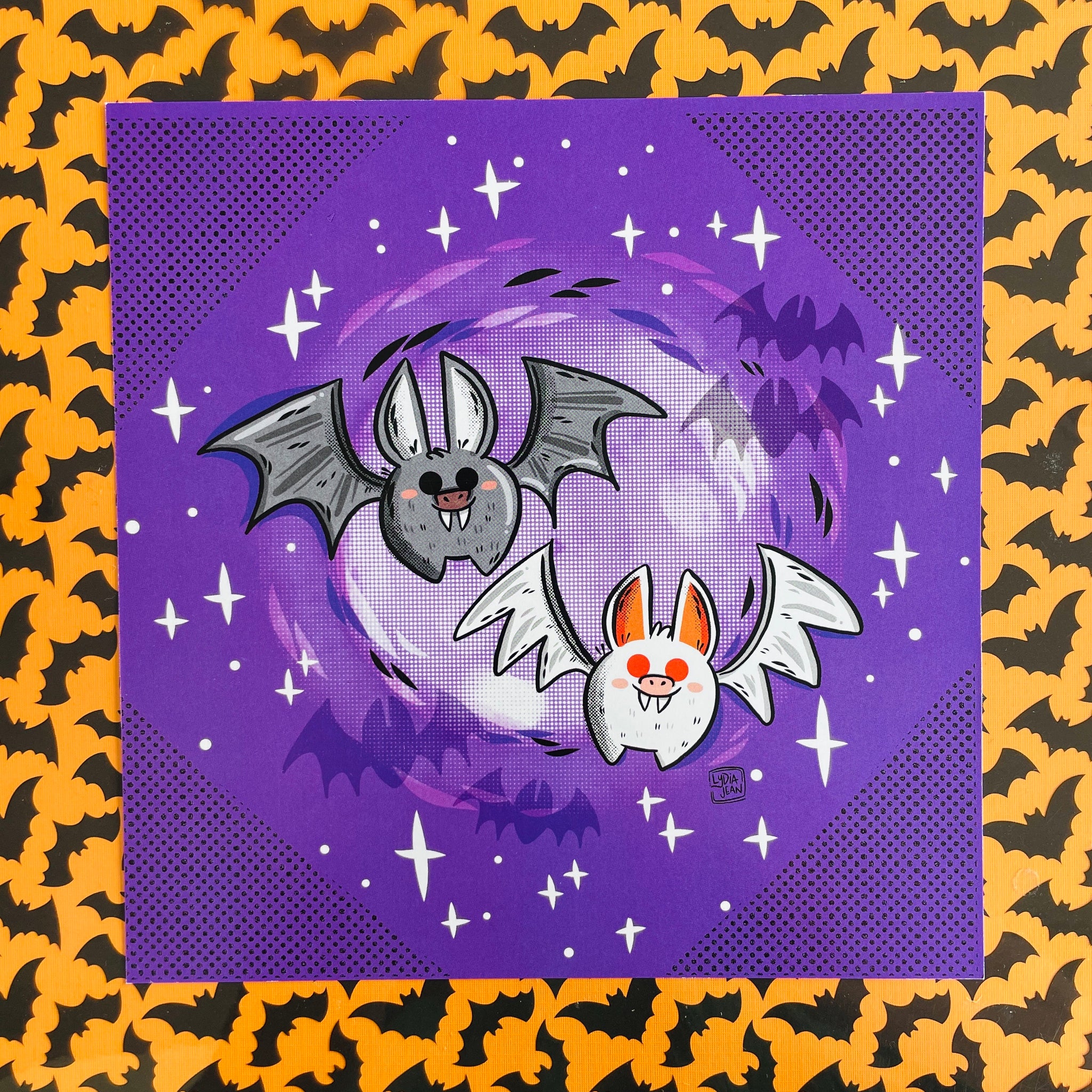 "Night Bats" Art Print