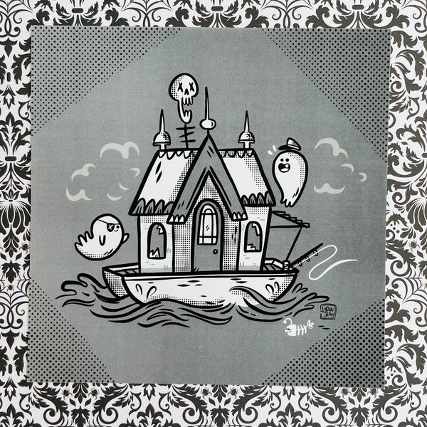 "Ghost Houseboat" Art Print