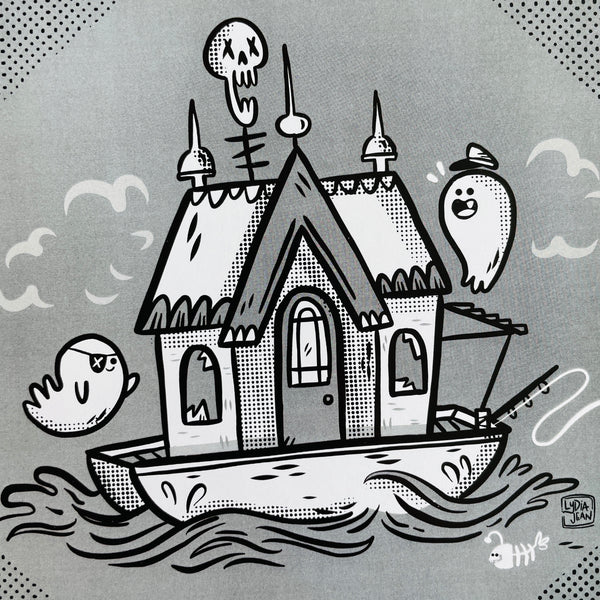 "Ghost Houseboat" Art Print