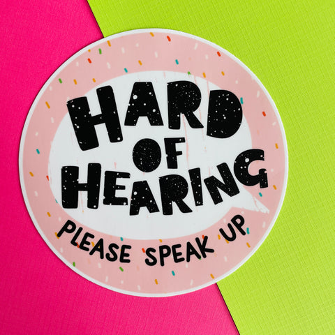 "Jumbo Hard of Hearing" Vinyl Sticker