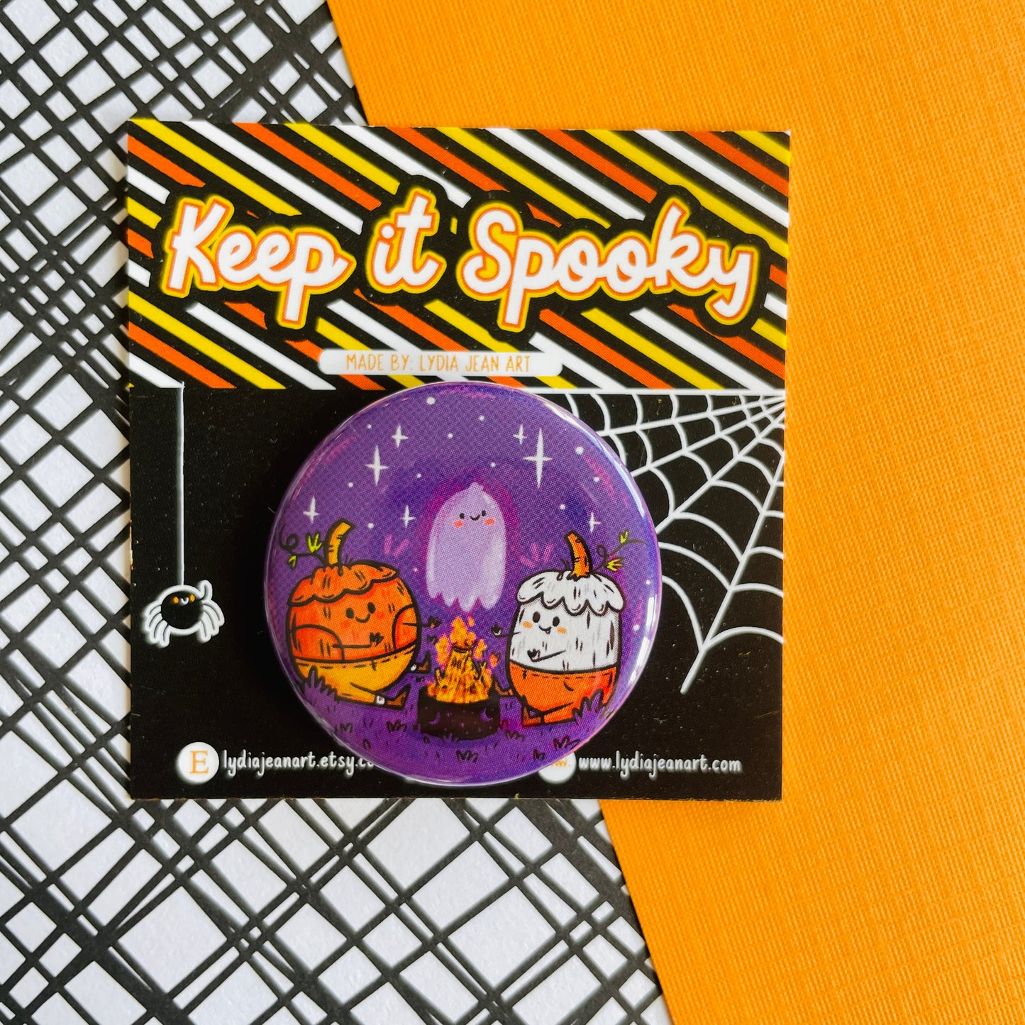 Pumpkin Campout Button / Magnet