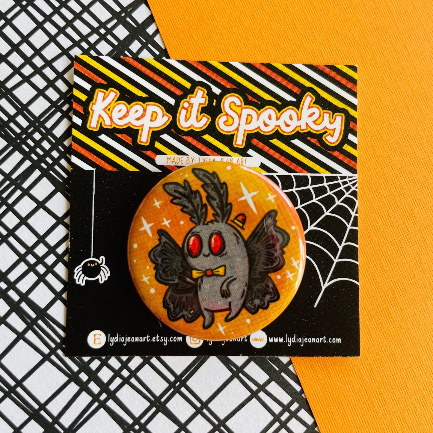 Dapper Mothman Button / Magnet