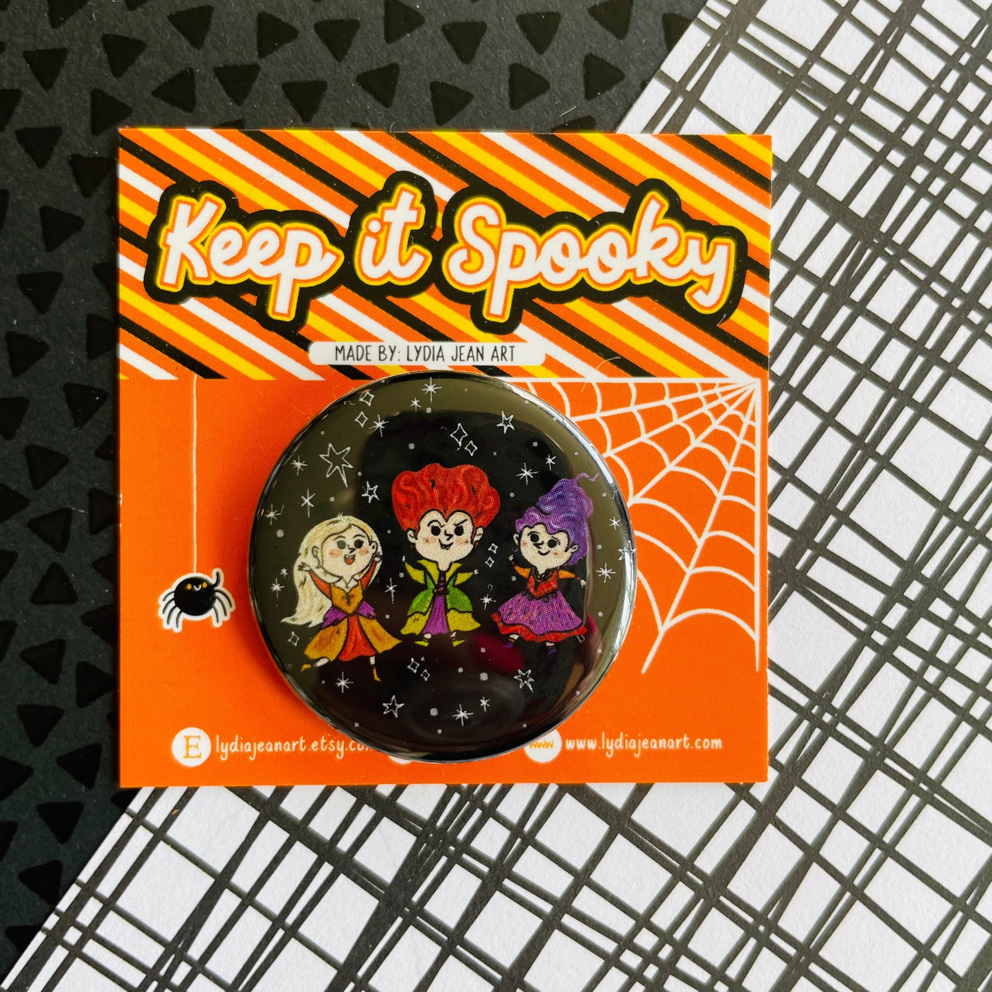 Witch Sister Trio Button / Magnet