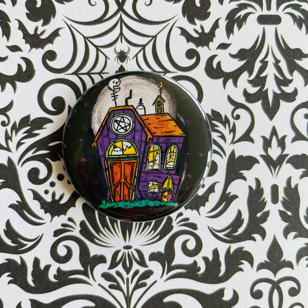 Spooky Mansion Button / Magnet