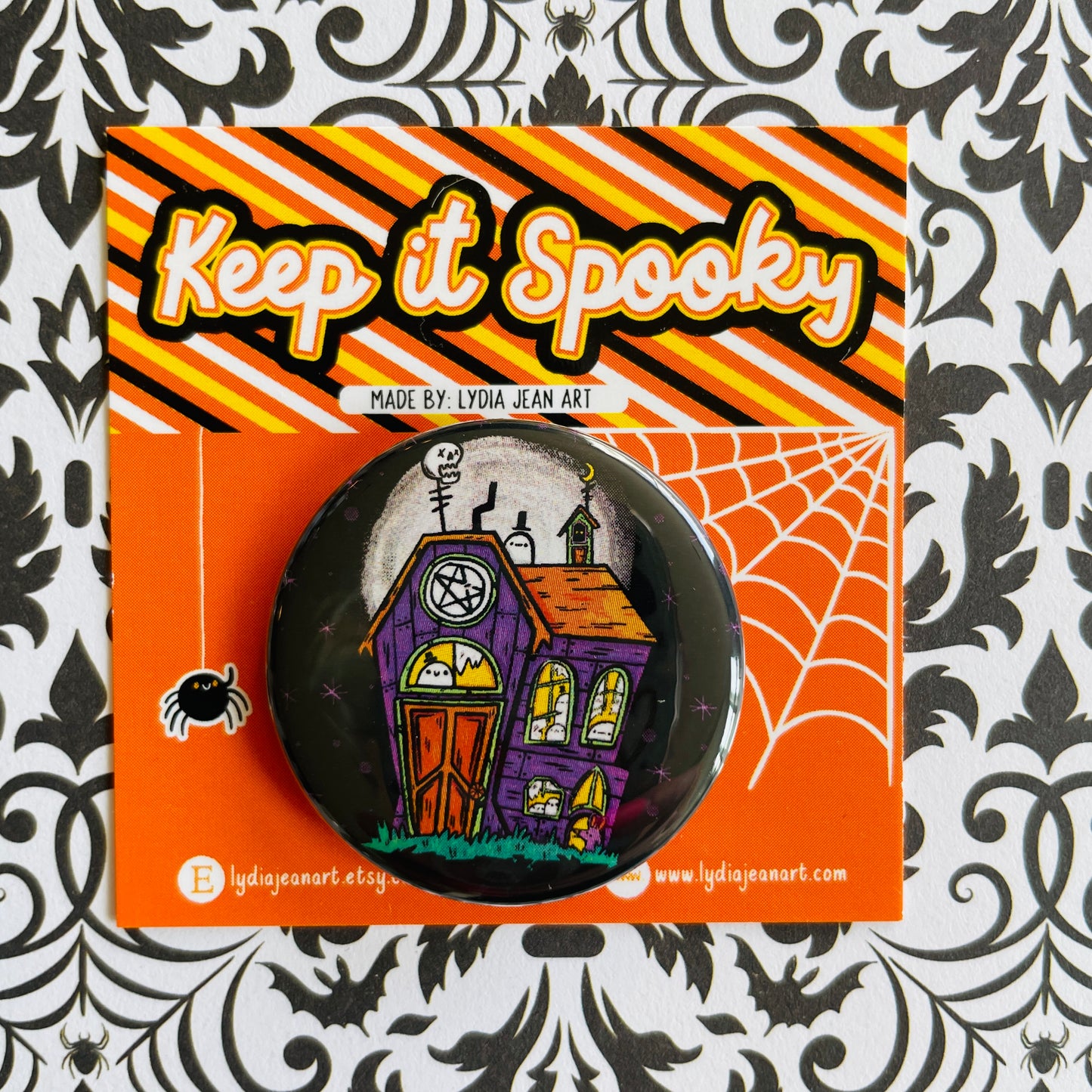 Spooky Mansion Button / Magnet