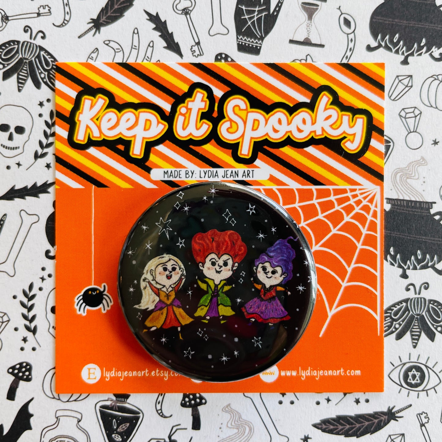 Witch Sister Trio Button / Magnet