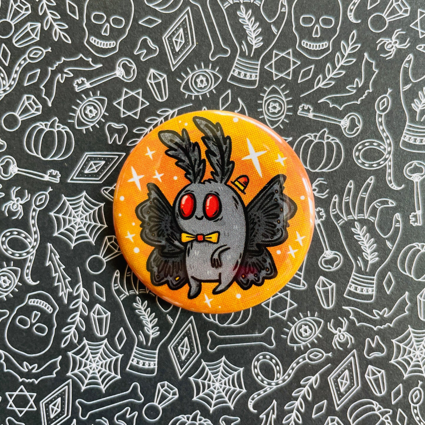 Dapper Mothman Button / Magnet