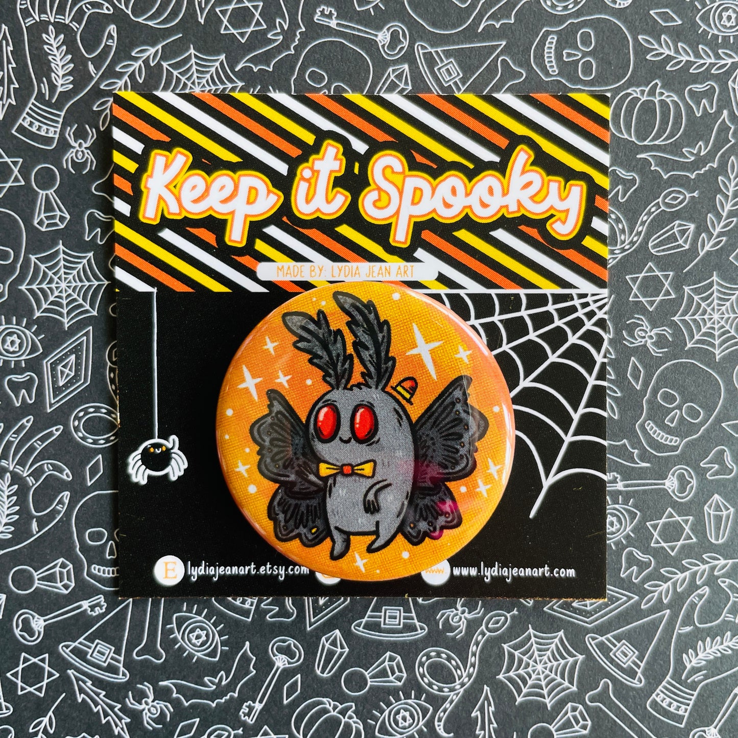 Dapper Mothman Button / Magnet