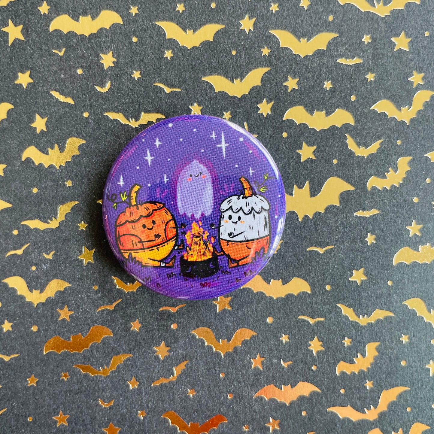 Pumpkin Campout Button / Magnet