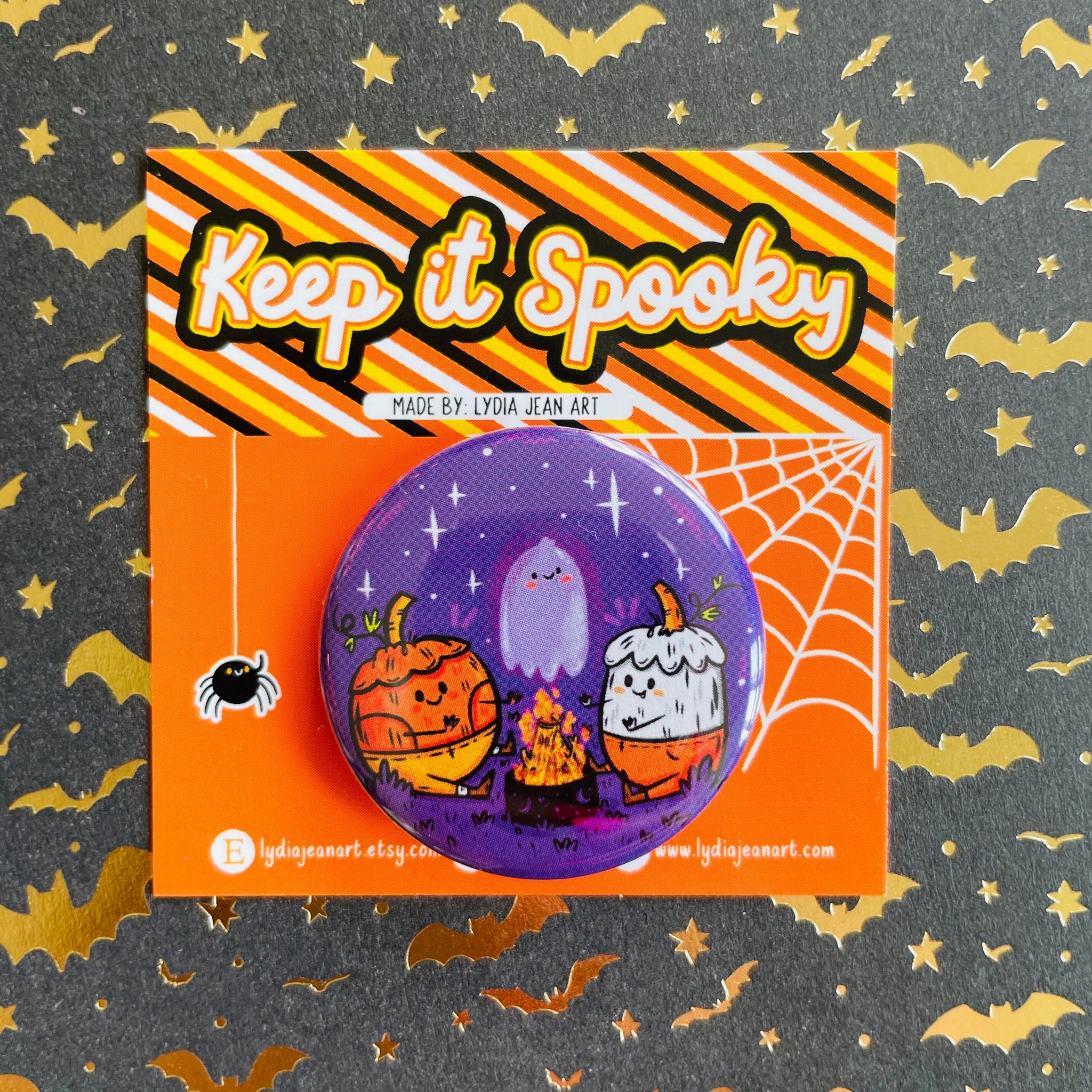 Pumpkin Campout Button / Magnet