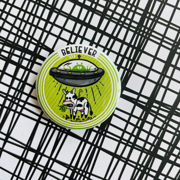 UFO Believer Button / Magnet