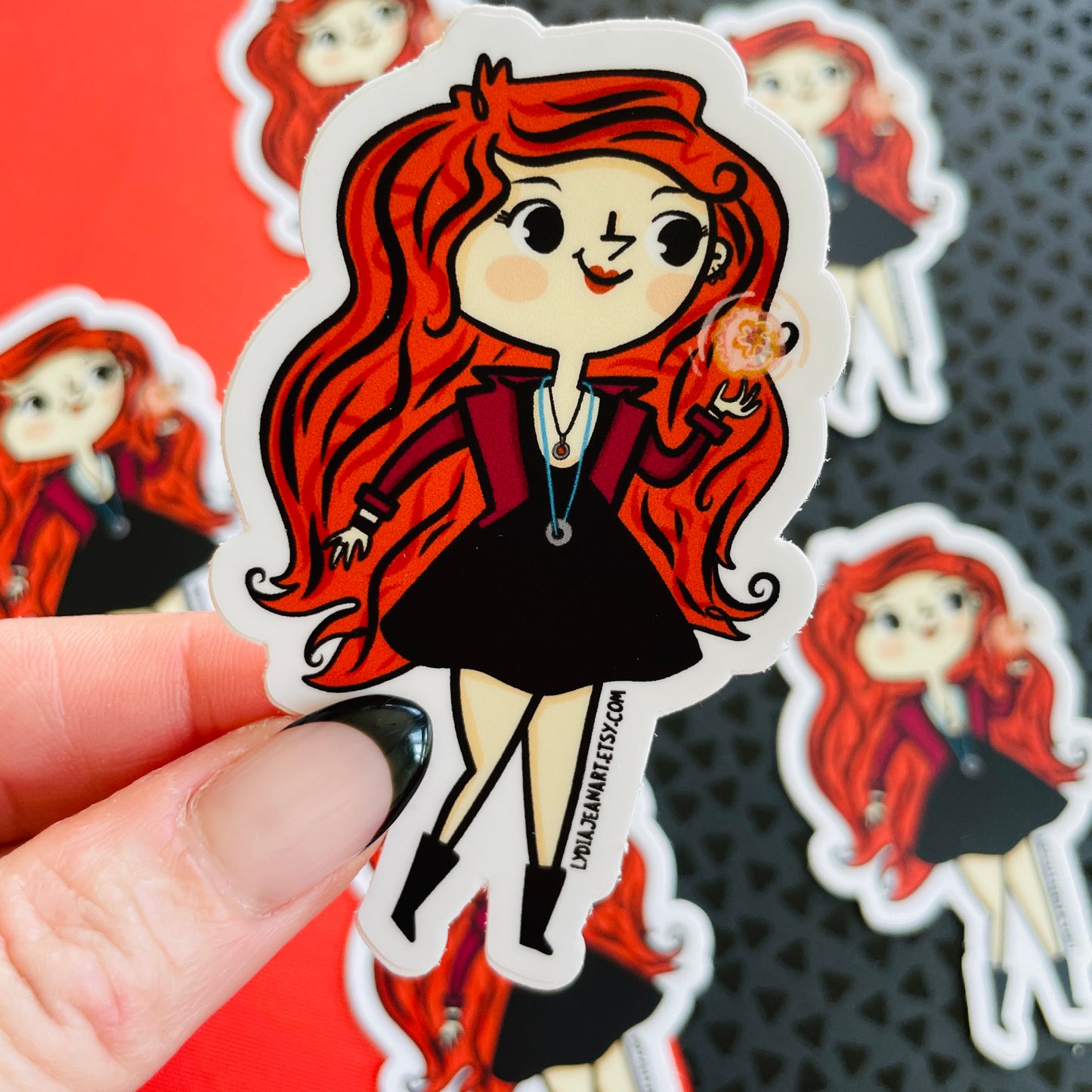 "The Red Witch" Vinyl Sticker