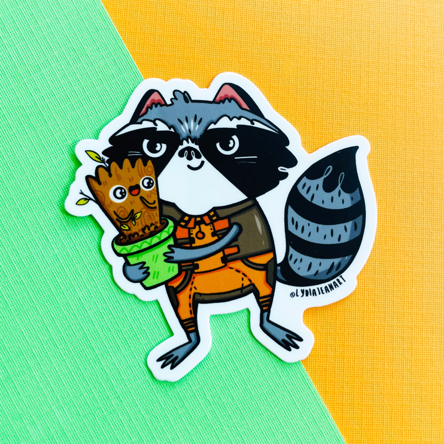 "Trash Panda & Tree" Vinyl Sticker