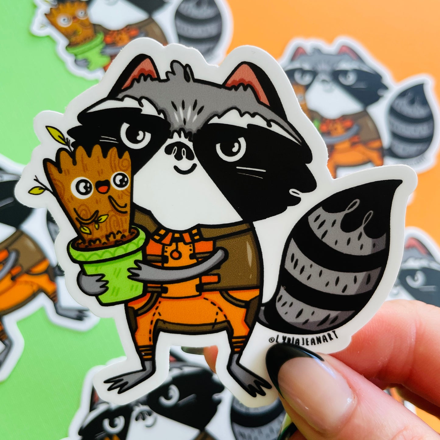 "Trash Panda & Tree" Vinyl Sticker