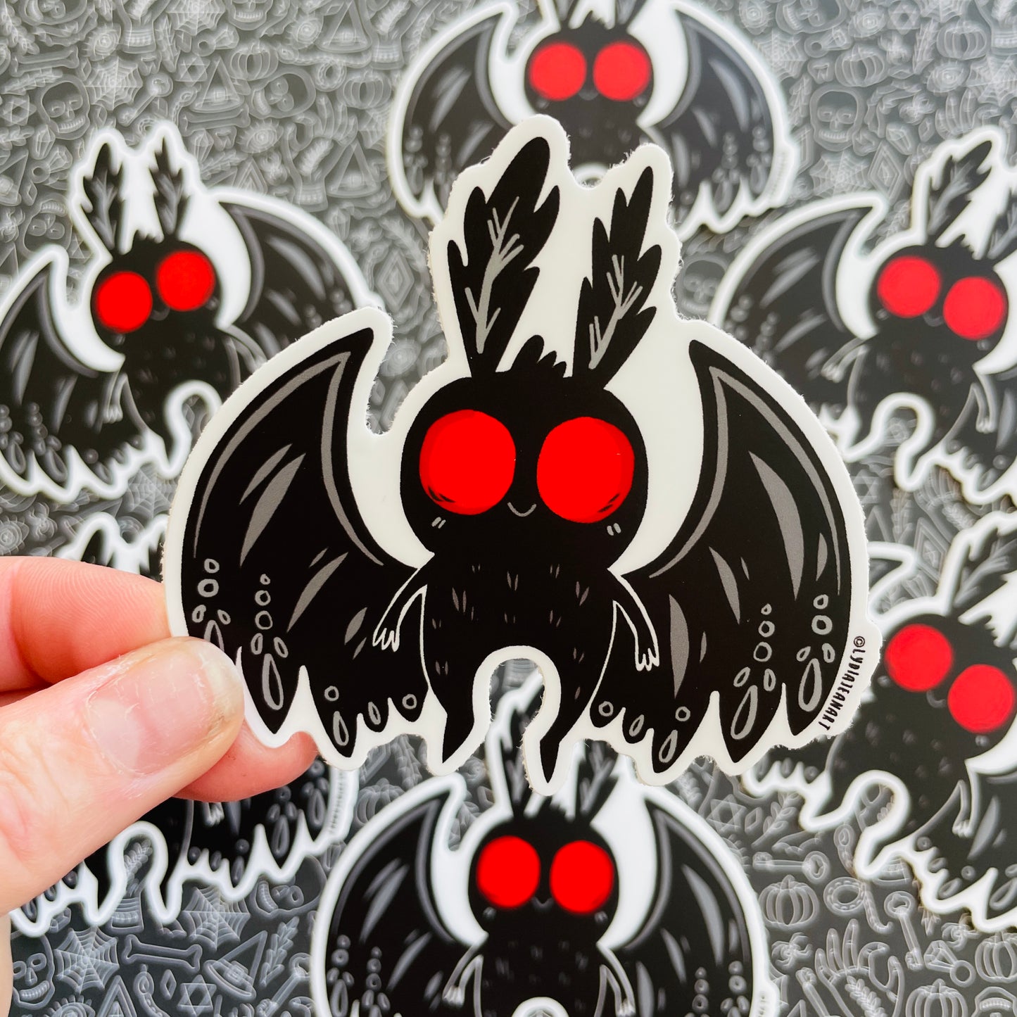 Lil Black Mothman Vinyl Sticker