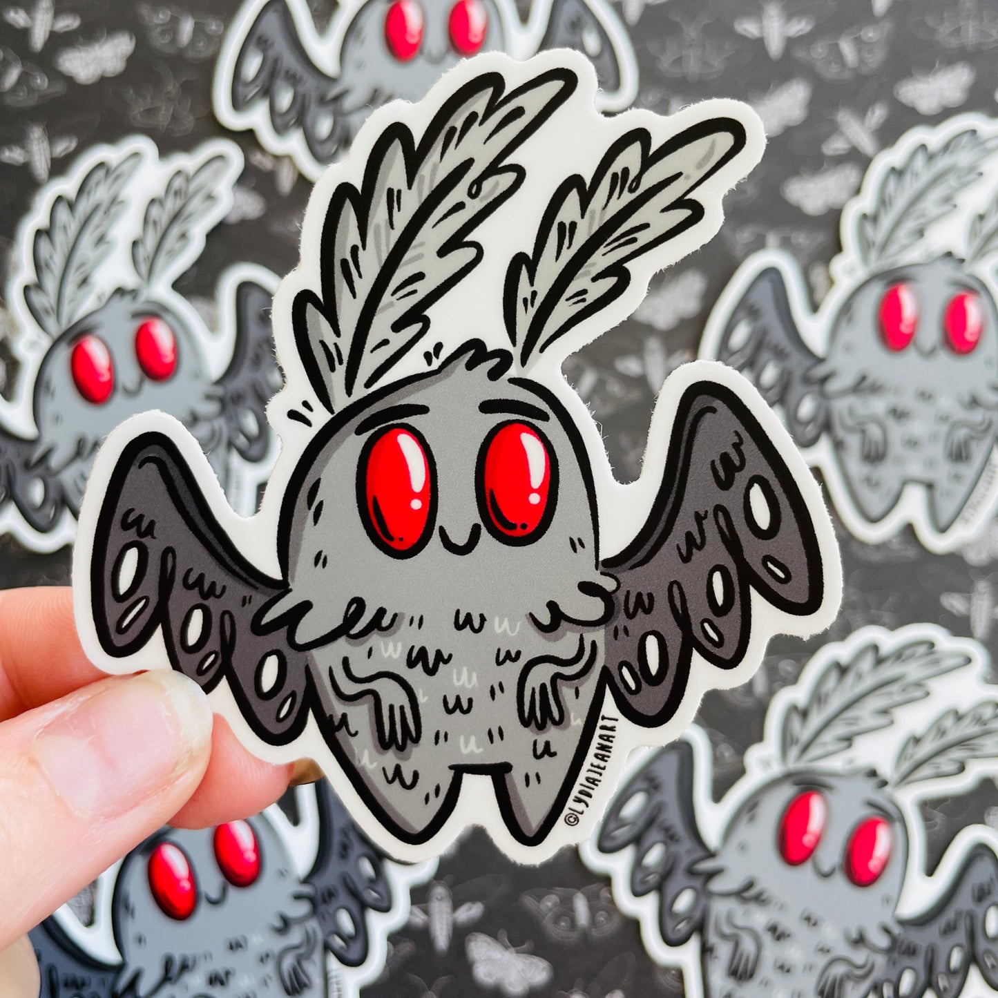 Lil Grey Mothman Vinyl Sticker