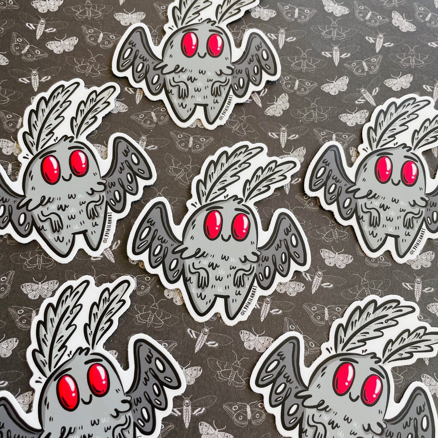 Lil Grey Mothman Vinyl Sticker