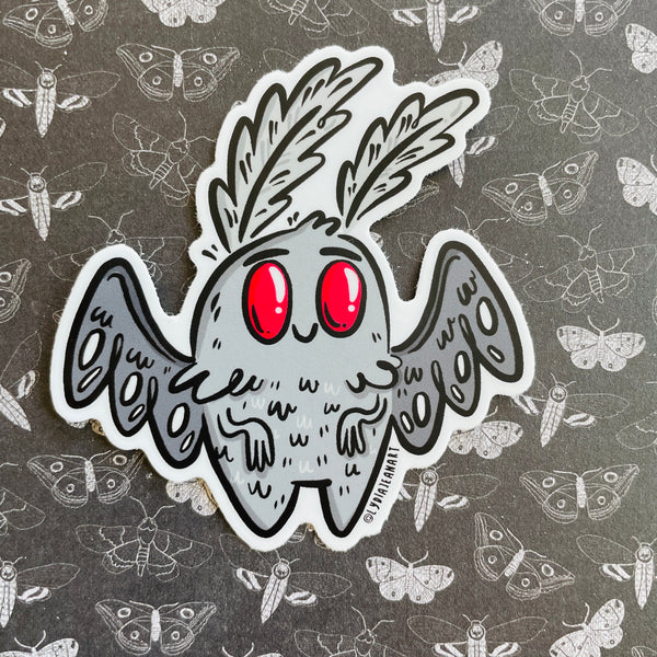 Lil Grey Mothman Vinyl Sticker