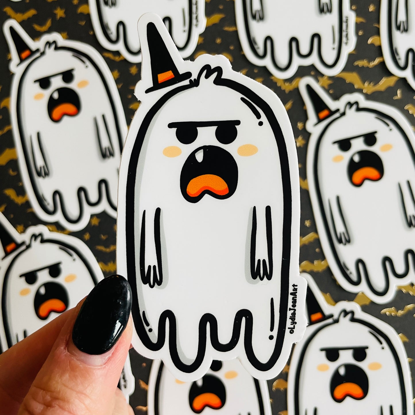 Cranky Ghostie Vinyl Sticker