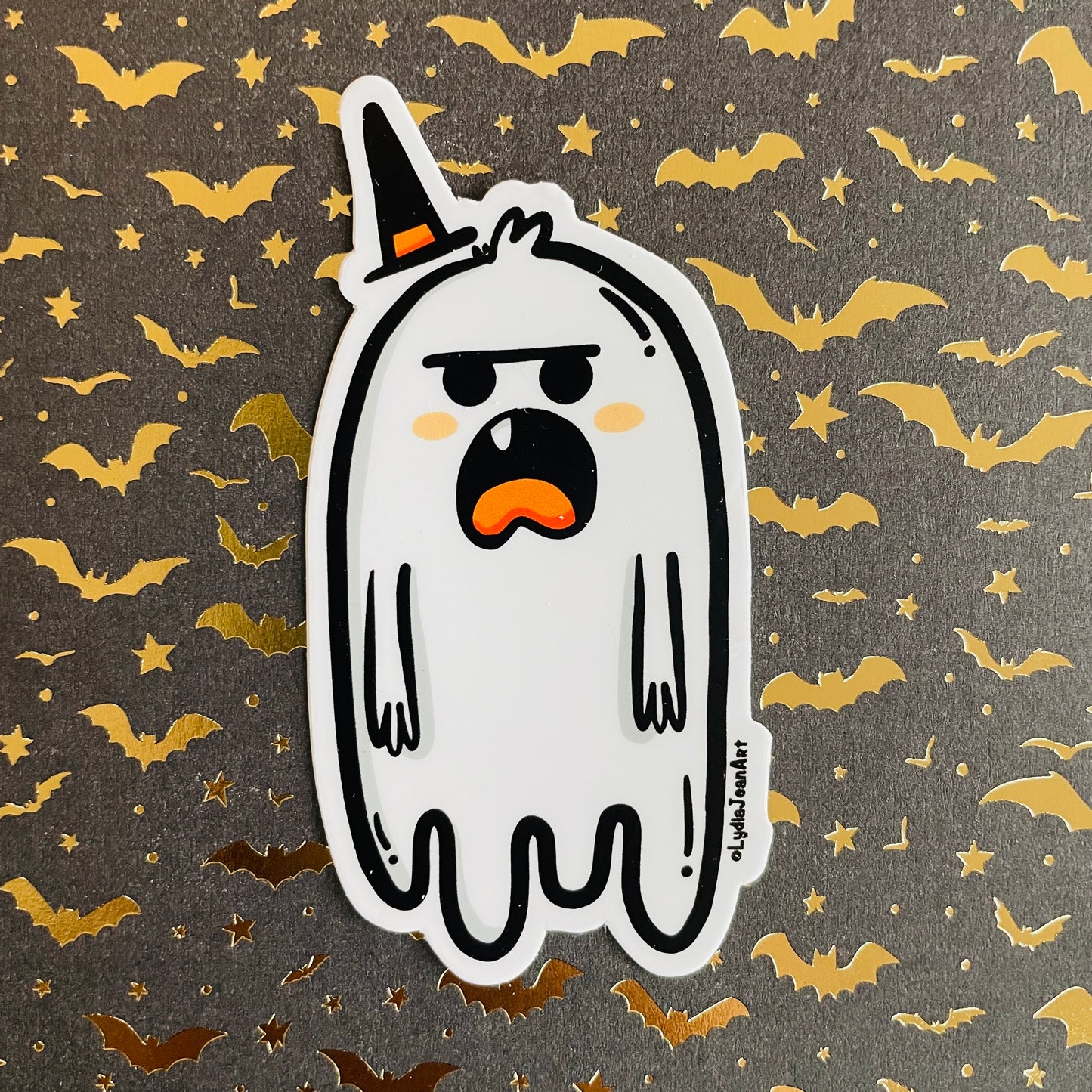 Cranky Ghostie Vinyl Sticker