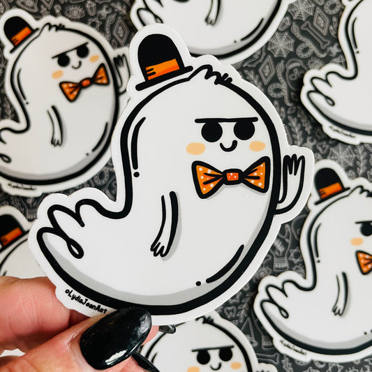 Dapper Ghostie Vinyl Sticker