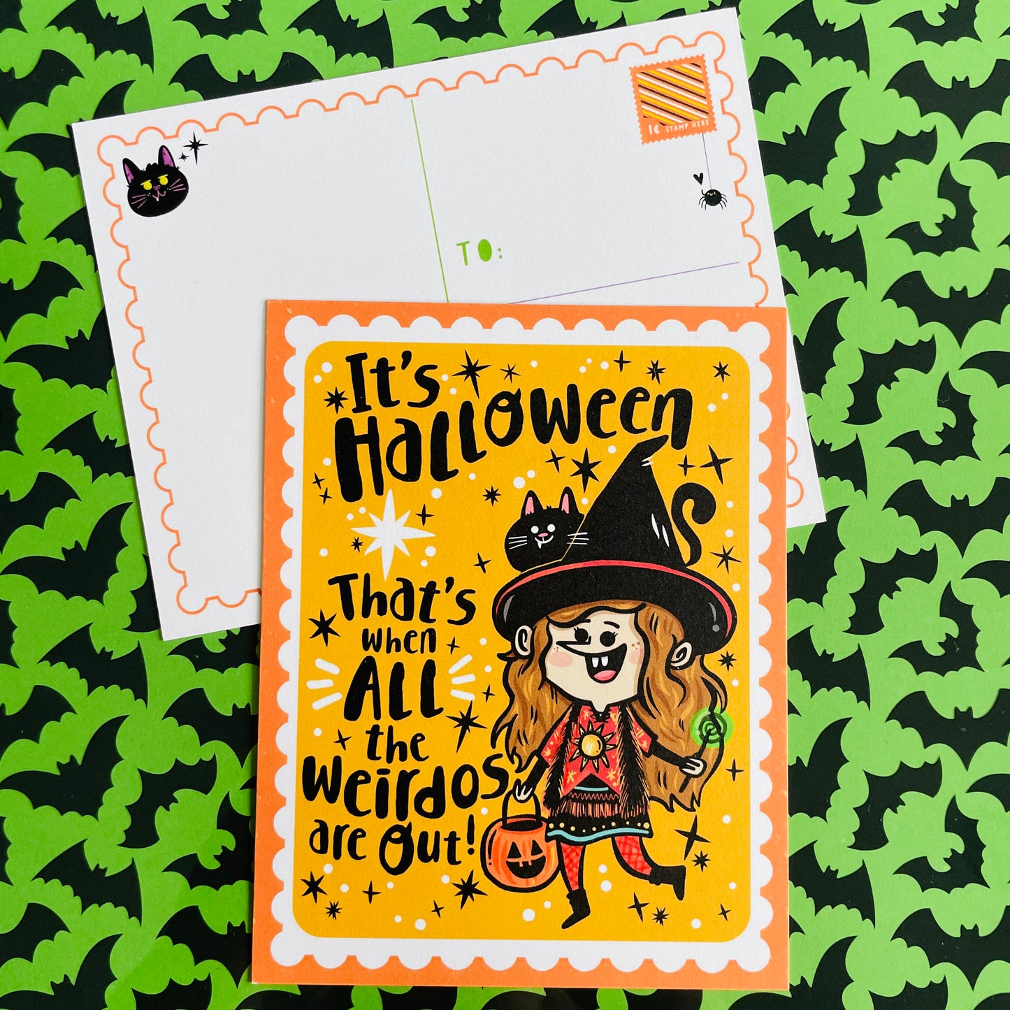 Witchy Sister's Spooky Postcard Set