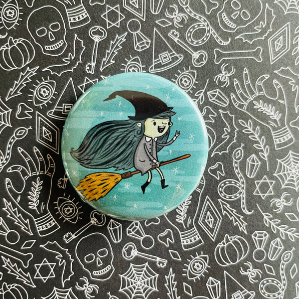 Broom Ride Button / Magnet