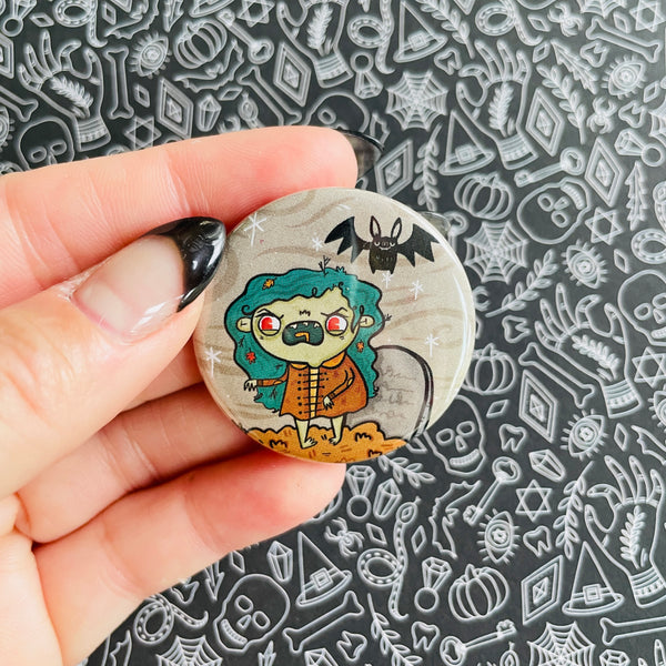 Zombie Chick Button / Magnet
