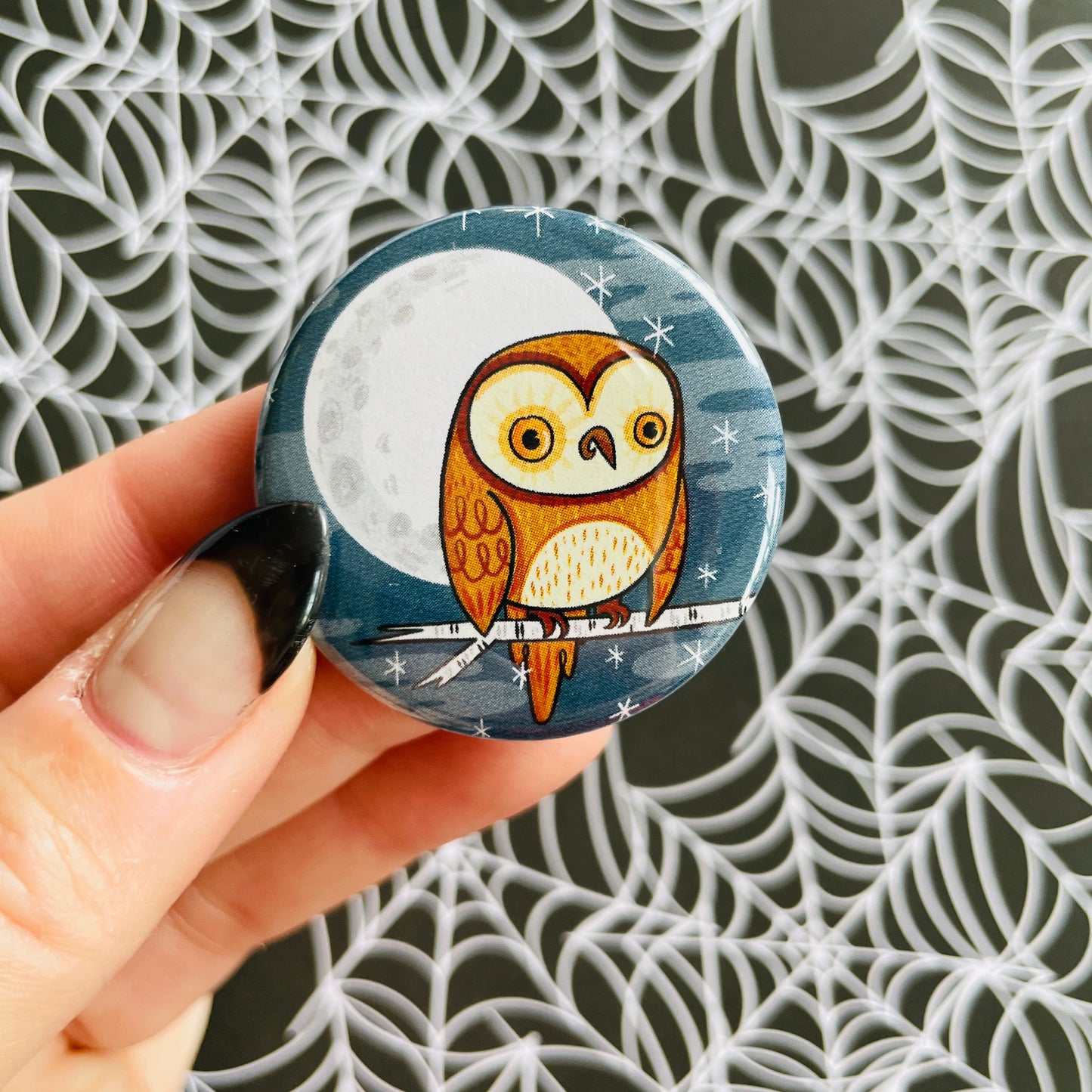 Night Owl Button / Magnet