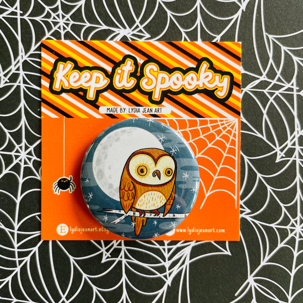 Night Owl Button / Magnet