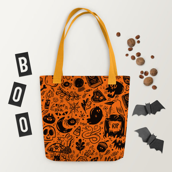 Spooky Stuff Tote bag - Orange