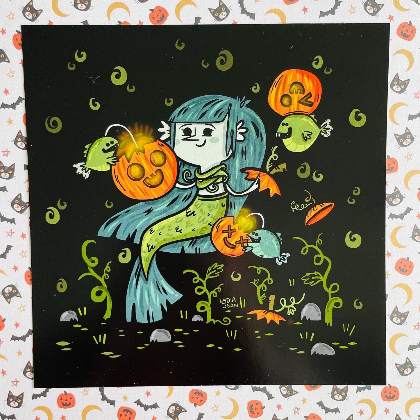 Spooky Mermaids Art Prints