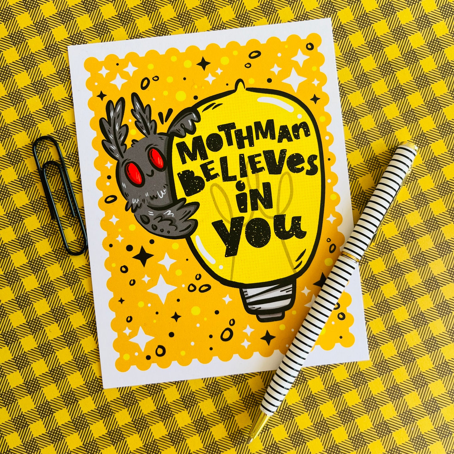 Mothman Believes In You Postcard Set