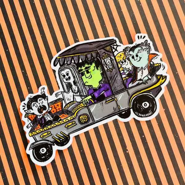Spooky Family Vinyl Sticker