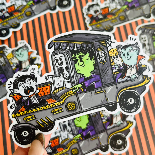 Spooky Family Vinyl Sticker