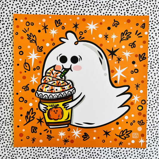 "Pumpkin Spice Ghostie" Art Print