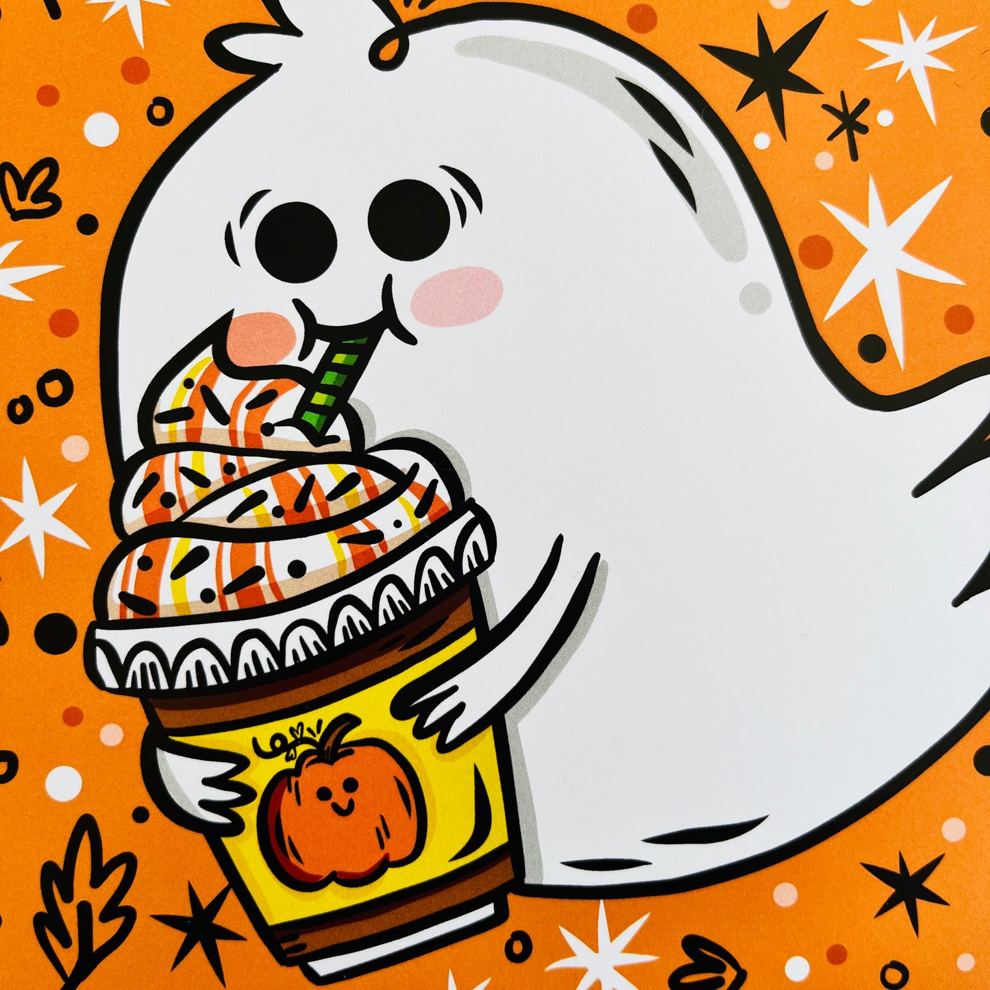 "Pumpkin Spice Ghostie" Art Print