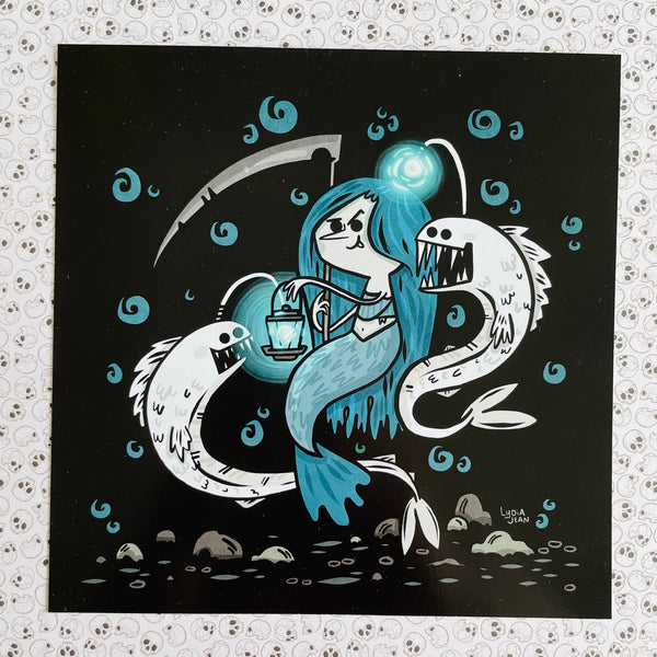 Spooky Mermaids Art Prints