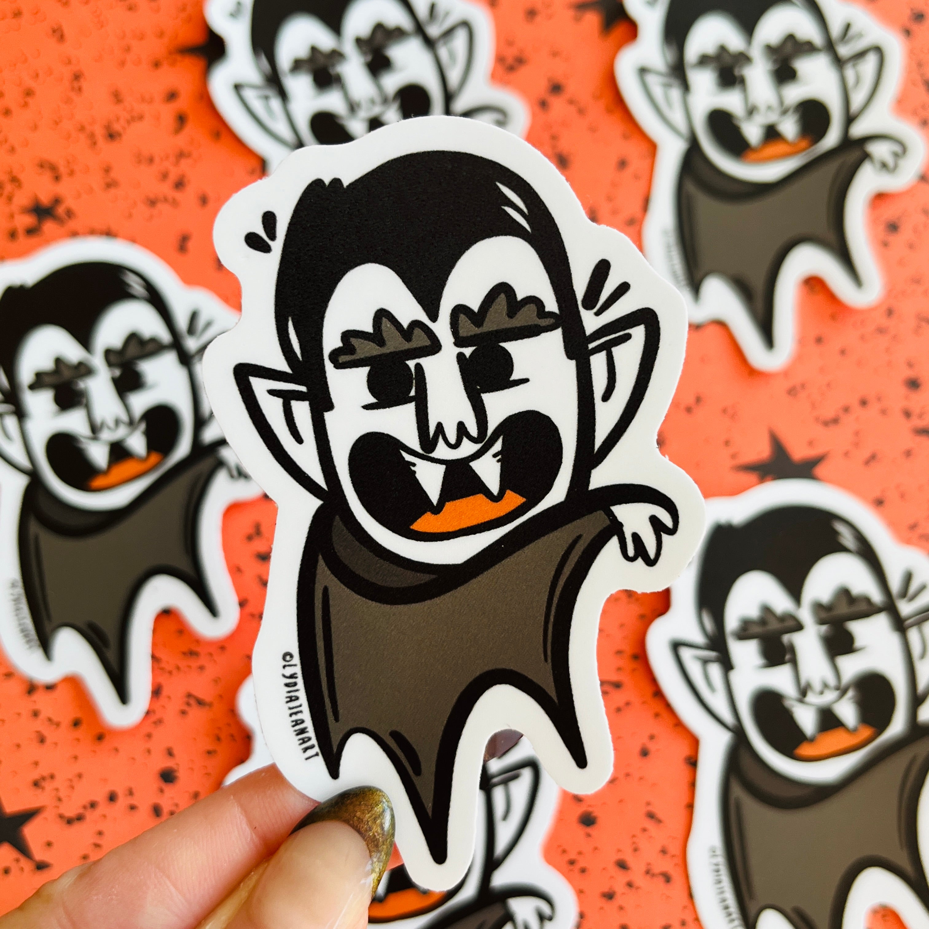 Vampire Fish Sticker Vampire Vinyl Sticker – Little Ghost Shack