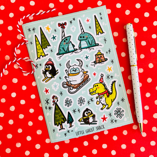 Holiday Friends Sticker Sheet